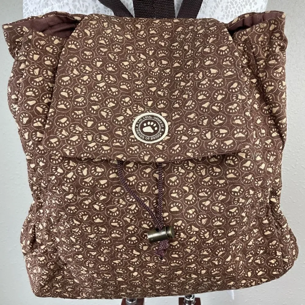 The Loyal Order Friends of Boyds Teddy Bears Collectible Backpack Purse Bag EUC